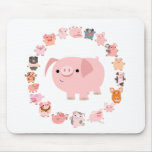 Mousepad de la mandala del cerdo tapetes de ratón