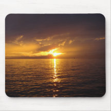 Mousepad de la reflexión de la puesta del sol tapetes de raton