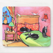 Mousepad de los gatos del smoking