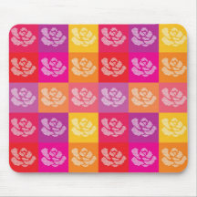 Mousepad de los rosas del arte pop