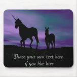 Mousepad de Siluet de los unicornios