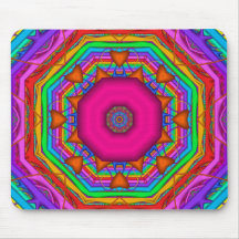 Mousepad decorativo del caleidoscopio con los pequ