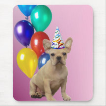 Mousepad del dogo francés del feliz cumpleaños