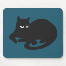 Mousepad del gato negro