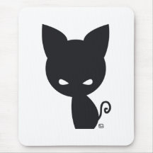 mousepad del gato negro tapete de raton