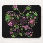 Mousepad del ICONO de las flores de mariposa Alfombrilla De Ratón