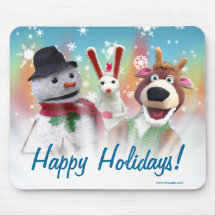 mousepad del muñeco de nieve y del reno