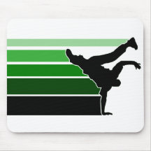 Mousepad del negro del grn de la pendiente de BBOY