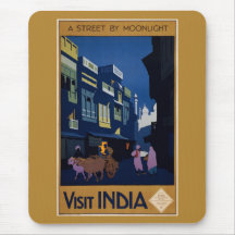 Mousepad del poster del viaje de la India Tapete De Ratón
