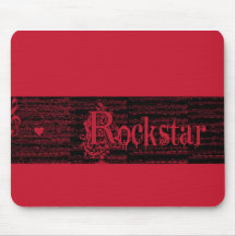 Mousepad del rojo de Rockstar Tapetes De Raton