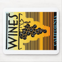 mousepad del vino de California Alfombrilla De Raton