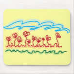 mousepad en forma de corazón de las flores alfombrillas de raton 