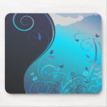 Mousepad floral azul