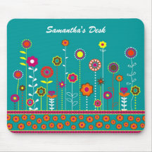 Mousepad floral colorido