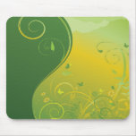 Mousepad floral verde