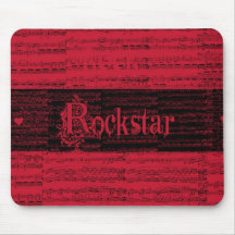 Mousepad interno del rojo de Rockstar Tapetes De Ratones