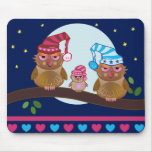 Mousepad lindo del dibujo animado con la familia s