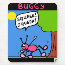 Mousepad lindo del insecto del dibujo animado tapetes de raton