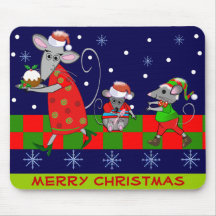 Mousepad lindo del navidad del dibujo animado