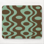 Mousepad moderno retro - verde y Brown Tapete De Ratones