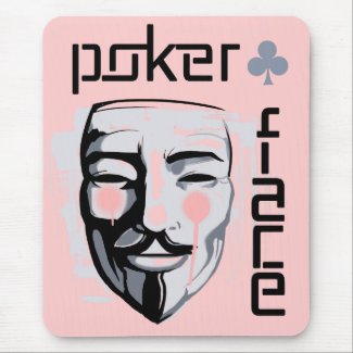 Alfombrilla de raton Poker Face Rosa (V)