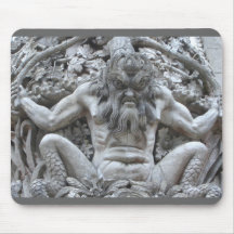 Mousepad portugués del ~ del Gargoyle Tapetes De Ratón