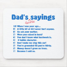 Mousepad preferido de los refranes de los papás tapetes de raton
