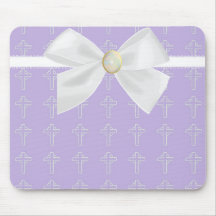 Mousepad purpúreo claro y blanco alfombrilla de ratón