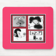 mousepad (regalo fijado) "collage del vino " alfombrillas de raton