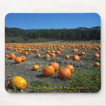 Mousepad/remiendo de la calabaza de Half Moon Bay Tapetes De Raton