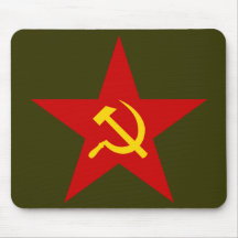 Mousepad rojo de la estrella (martillo y hoz) alfombrilla de ratones