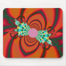 Mousepad rojo de los fractales alfombrillas de ratones