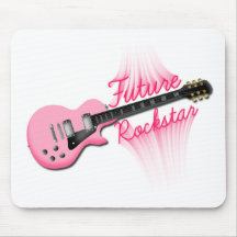 Mousepad rosado futuro de la guitarra de Rockstar Tapete De Raton
