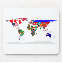 Mousepad señalado por medio de una bandera del mun