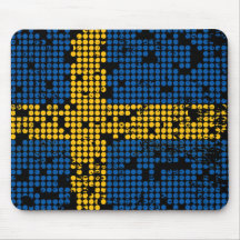 mousepad sueco de la bandera del grunge tapete de raton