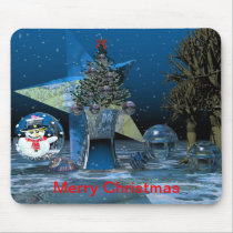 Mousepad surrealista del paisaje del navidad de la alfombrillas de raton 