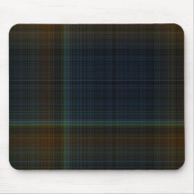 Mousepad, tela escocesa, tierra entona, azul, marr alfombrillas de raton