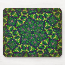 Mousepad verde de la flor tapetes de ratón