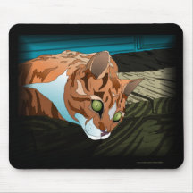 Mousepad vigilante del gato tapetes de ratones
