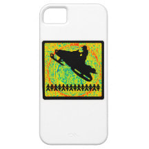 MÓVIL DE LA NIEVE ACCIONADO iPhone 5 Case-Mate PROTECTORES