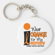 Ms de la esclerosis múltiple llevo el naranja para llaveros personalizados