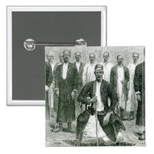 Mtesa, el emperador de Uganda y otros jefes Pins