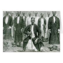 Mtesa, el emperador de Uganda y otros jefes Tarjeta