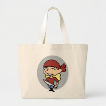 Muchacha del pirata bolsa lienzo