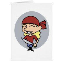 Muchacha del pirata felicitación