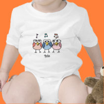 Muchachas y trío de Byrdies del bebé del muchacho camisetas