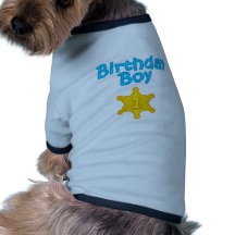 Muchacho 1 del cumpleaños del sheriff camiseta de perro