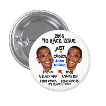 muchacho blanco del problema de la raza de obama d botones