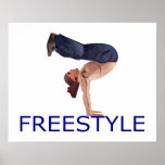 Muchacho de Breakdancing B del estilo libre Posters