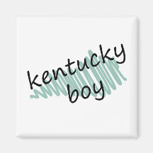Muchacho de Kentucky en el dibujo del mapa de Kent Imanes De Nevera
